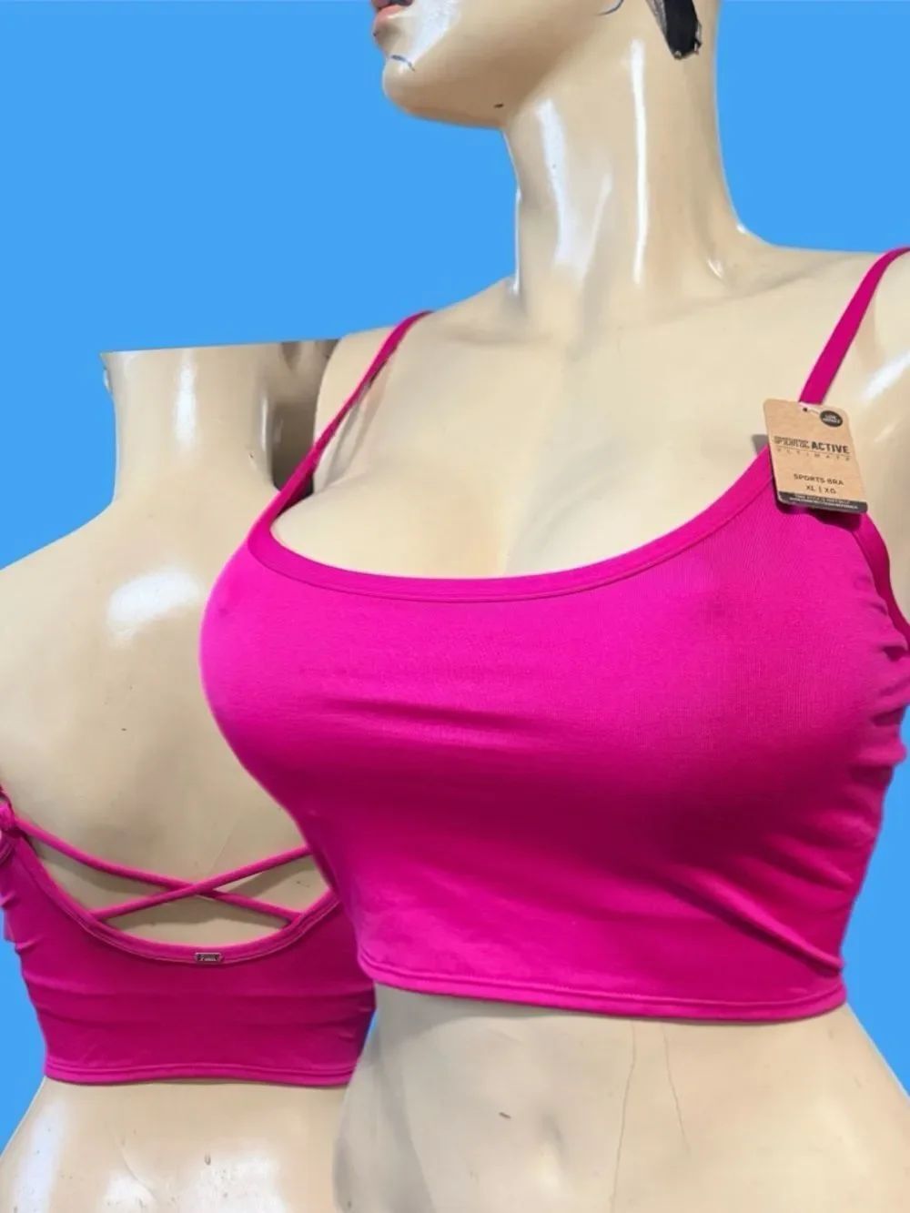 Victorias Secret Pink Active Ultimate Lined Removable Padding Sports long bra XL